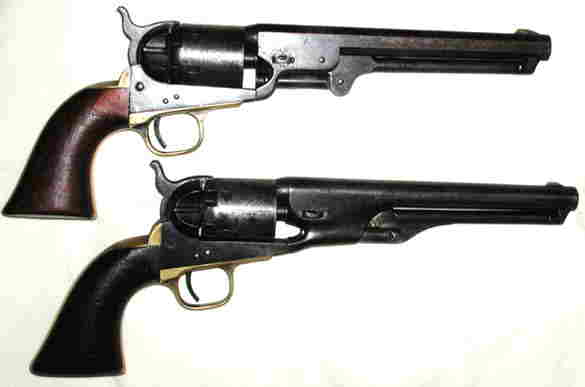 1851 4TH MODEL AND 1861 MODEL .36 CALIBER PERCUSSION COLT REVOLVERS