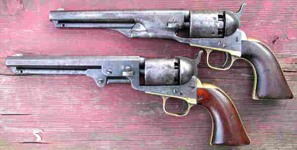 1851 4TH MODEL AND 1861 MODEL .36 CALIBER PERCUSSION COLT REVOLVERS