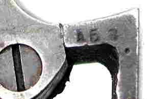 NUMBER "153"STAMPINGRIGHT FRONT FRAME UNDER GRIP