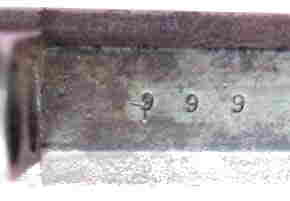 SERIAL NUMBER "999" OR "666"STAMPING BOTTOM BARREL FLAT